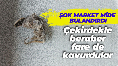 Ünlü marketin ürününden fare çıktı!