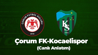 Çorum Futbol Kulübü – Kocaelispor: 2-1 (Maç sonucu)