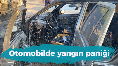 Otomobilde yangın paniği