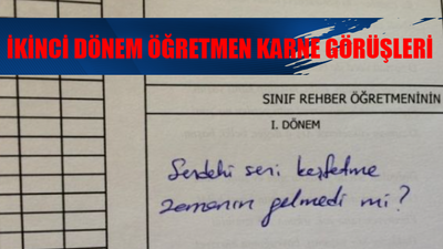 MEB İLKOKUL, ORTAOKUL, LİSE 2. DÖNEM ÖĞRETMEN KARNE GÖRÜŞÜ 2024! Motive Edici, Başarılı, Başarısız Öğrenci Karne Görüşü! 2. Dönem Öğretmen Karne Görüşü Örnekleri