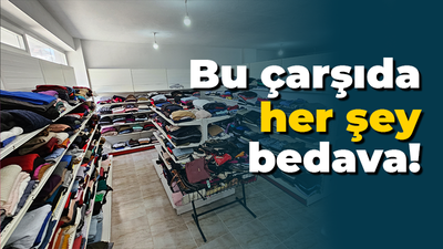 Bu çarşıda her şey bedava!