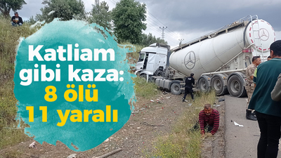 Katliam gibi kaza: 8 ölü 11 yaralı