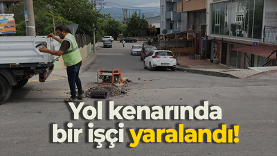 Yol kenarında bir işçi yaralandı!