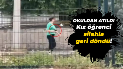 Okuldan atıldı, kız öğrenci silahla geri döndü!