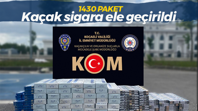 1430 paket gümrük kaçağı sigara ele geçirildi