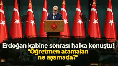 Erdoğan kabine sonrası halka konuştu! "Öğretmen atamaları ne aşamada?"