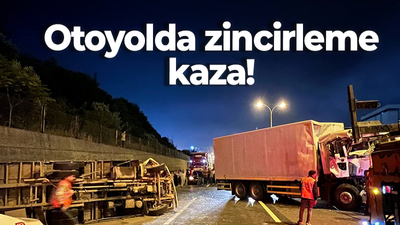 Otoyolda zincirleme kaza!