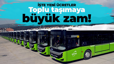 Kocaeli'de toplu taşımaya büyük zam! İşte yeni fiyatlar...