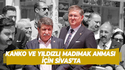 Muhip Kanko ve Harun Özgür Yıldızlı Madımak anması için Sivas'ta