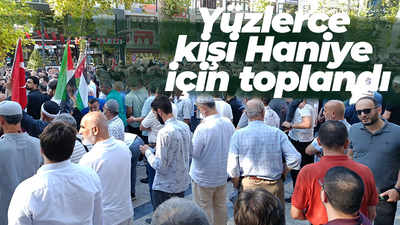 Kocaeli'de yüzlerce kişi Haniye için toplandı
