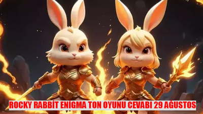 ROCKY RABBİT ENİGMA TON OYUNU CEVABI 29 AĞUSTOS 2024! Rocky Rabbit Daily Combo August 29