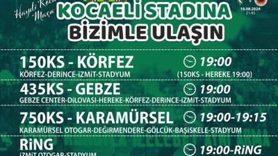 Büyükşehir'den taraftara otobüs hizmeti