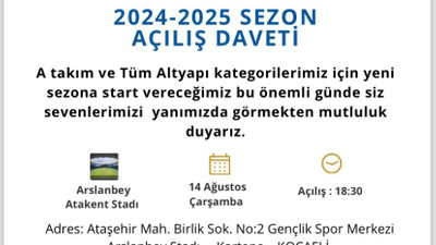 Arslanbey Organize sezonu çarşamba açıyor
