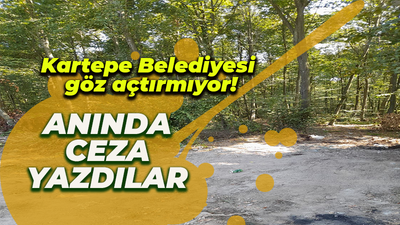 Kartepe Belediyesi ormanı kirletenlere göz açtırmıyor! Anında ceza yazdılar