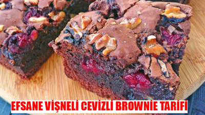 Gelinim Mutfakta Vişneli Cevizli Brownie Tarifi TAM ÖLÇÜLÜ: Vişneli Cevizli Brownie Nasıl Yapılır?