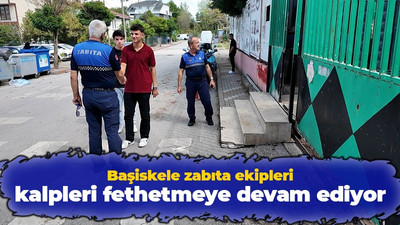 Başiskele zabıta ekipleri kalpleri fethetmeye devam ediyor