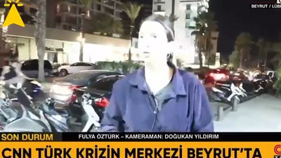 CNN Türk muhabiri Fulya Öztürk'e Beyrut'ta canlı yayında müdahale