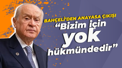 Devlet Bahçeli'den ilk 4 madde çıkışı: Bizim için yok hükmündedir