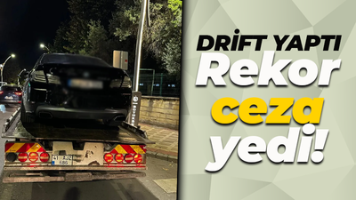 Drift yaptı! Rekor ceza yedi...