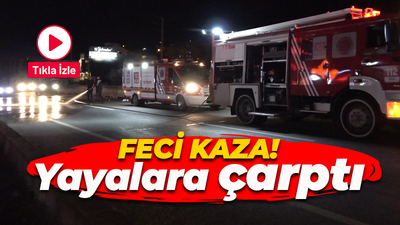 Feci kaza! Minibüs 2 yayaya çarptı...