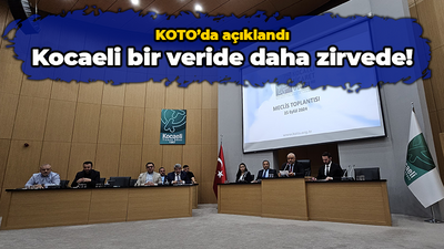 Kocaeli bir veride daha zirvede! KOTO’da açıklandı