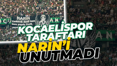 Kocaelispor taraftarı Narin'i unutmadı