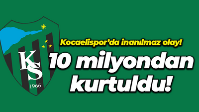 Kocaelispor’da son dakikada inanılmaz olay! 2 dakika ile 10 milyondan kurtuldu!