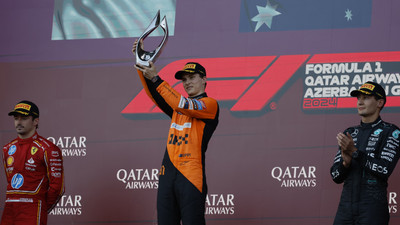 Oscar Piastri, Azerbaycan'da damalı bayrağı ilk sırada gördü