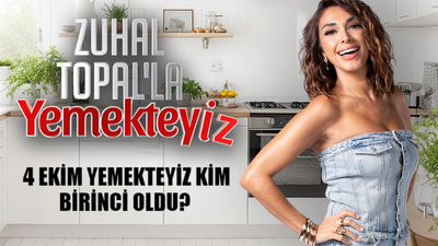 4 Ekim Yemekteyiz Kim Birinci Oldu? TV8 Zuhal Topal Yemekteyiz Bu Hafta 150 Bin TL Kim Kazandı?