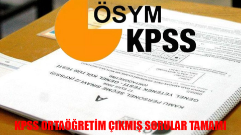 KPSS ORTAÖĞRETİM ÇIKMIŞ SORULAR PDF TAMAMI: 2021-2022-2023 KPSS Ortaöğretim Çıkmış Soru ve Cevapları