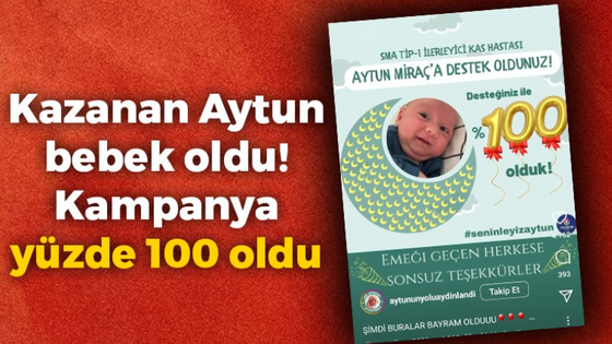 Kazanan Aytun bebek oldu! Kampanya yüzde 100 oldu