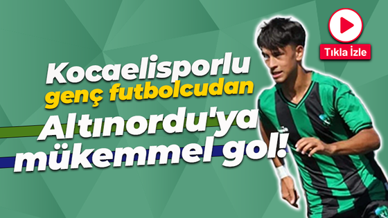 Kocaelisporlu genç futbolcudan Altınordu'ya mükemmel gol!