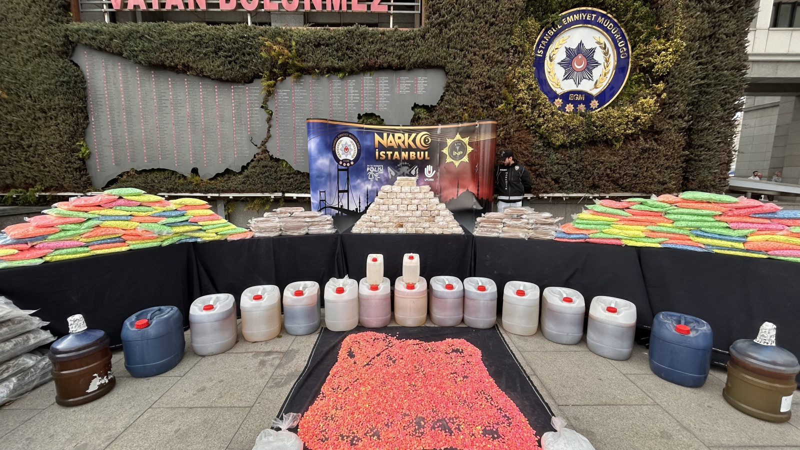 Kocaeli'de ele geçirilen uyuşturucular emniyette sergilendi - Resim : 1